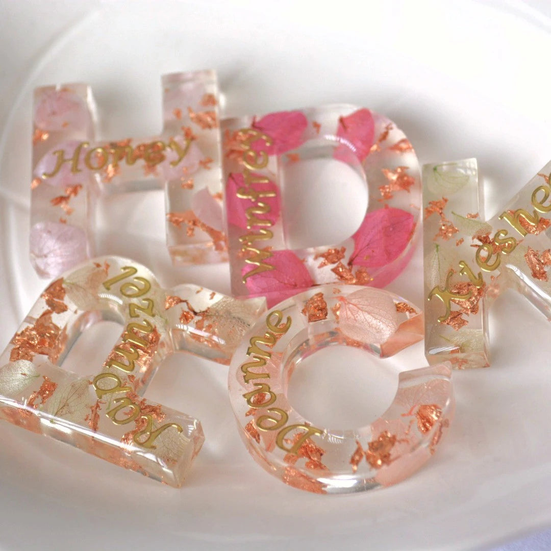 Initial / Number Resin Keychain