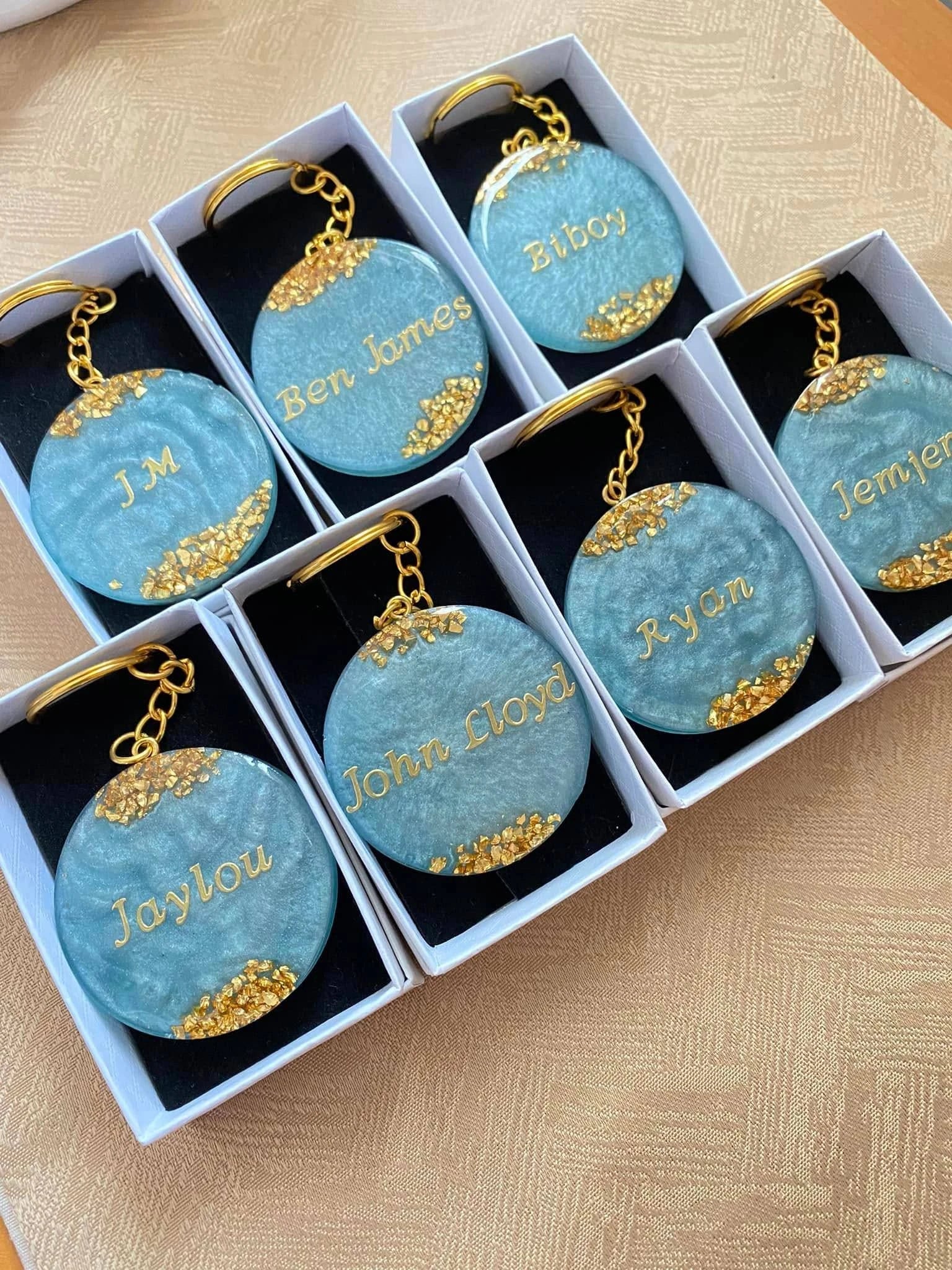 Resin Circle Keychain