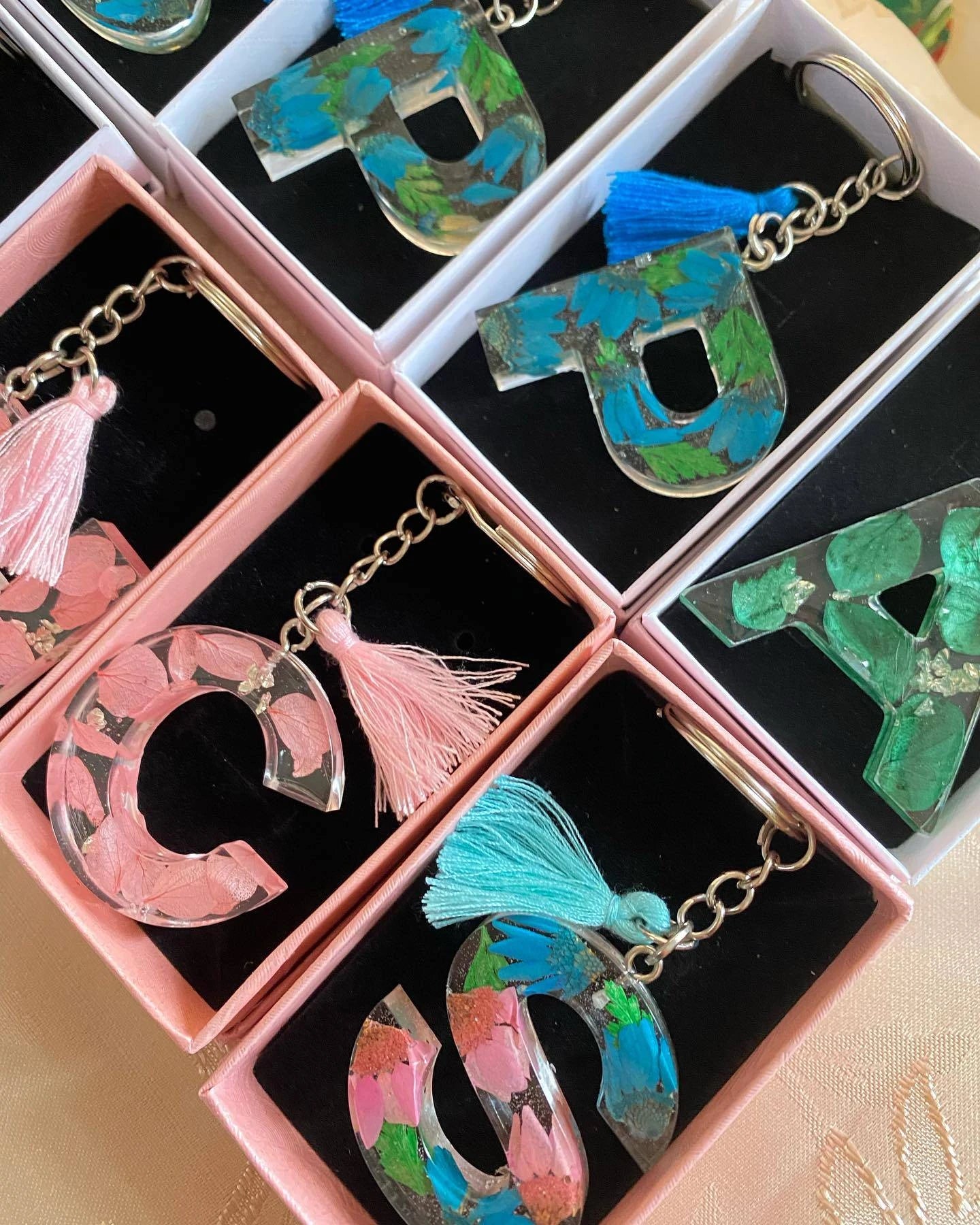 Initial / Number Resin Keychain