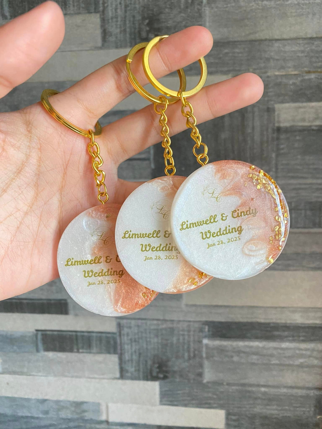 Resin Circle Keychain