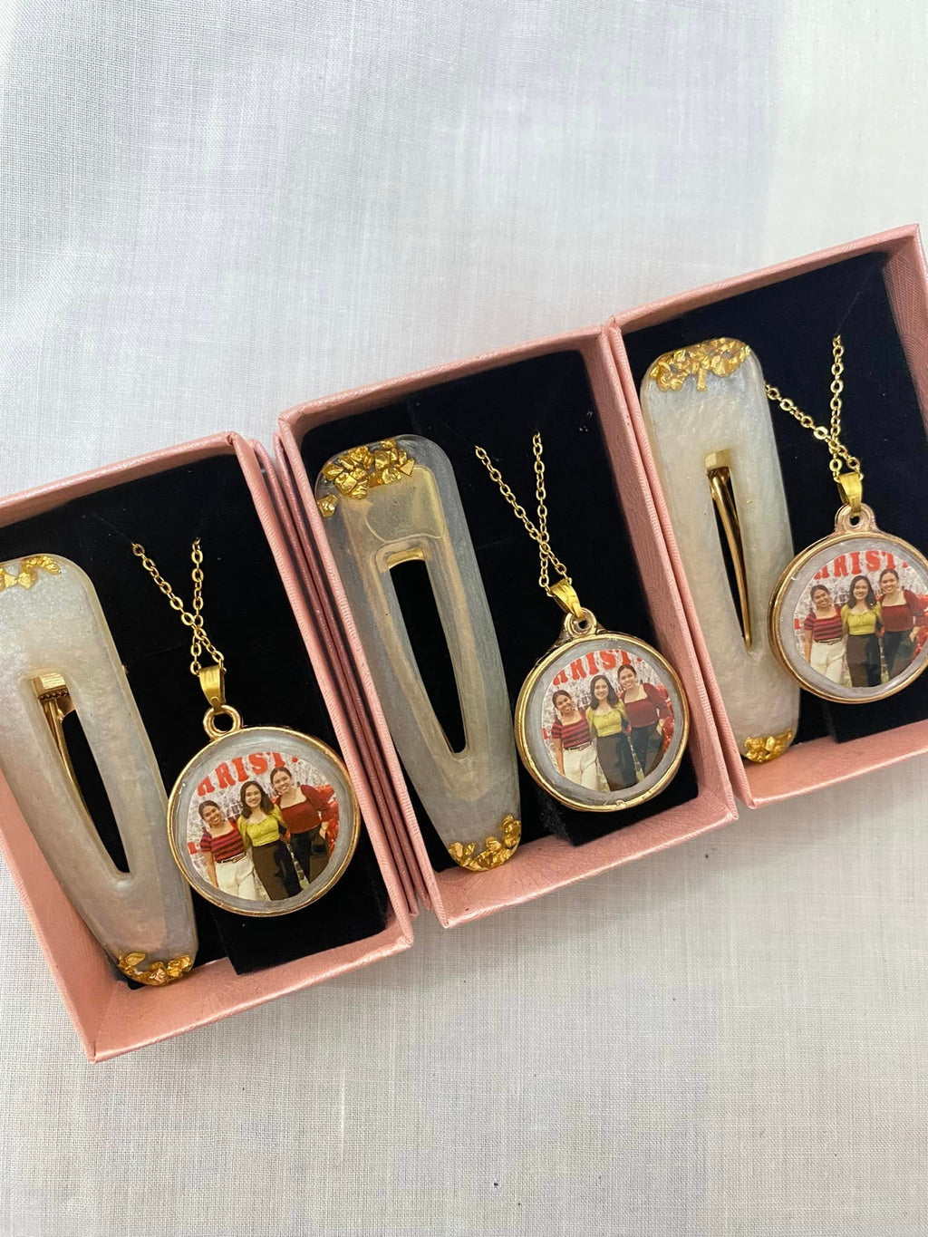 Necklace & Hairclip Bridesmaid Gift