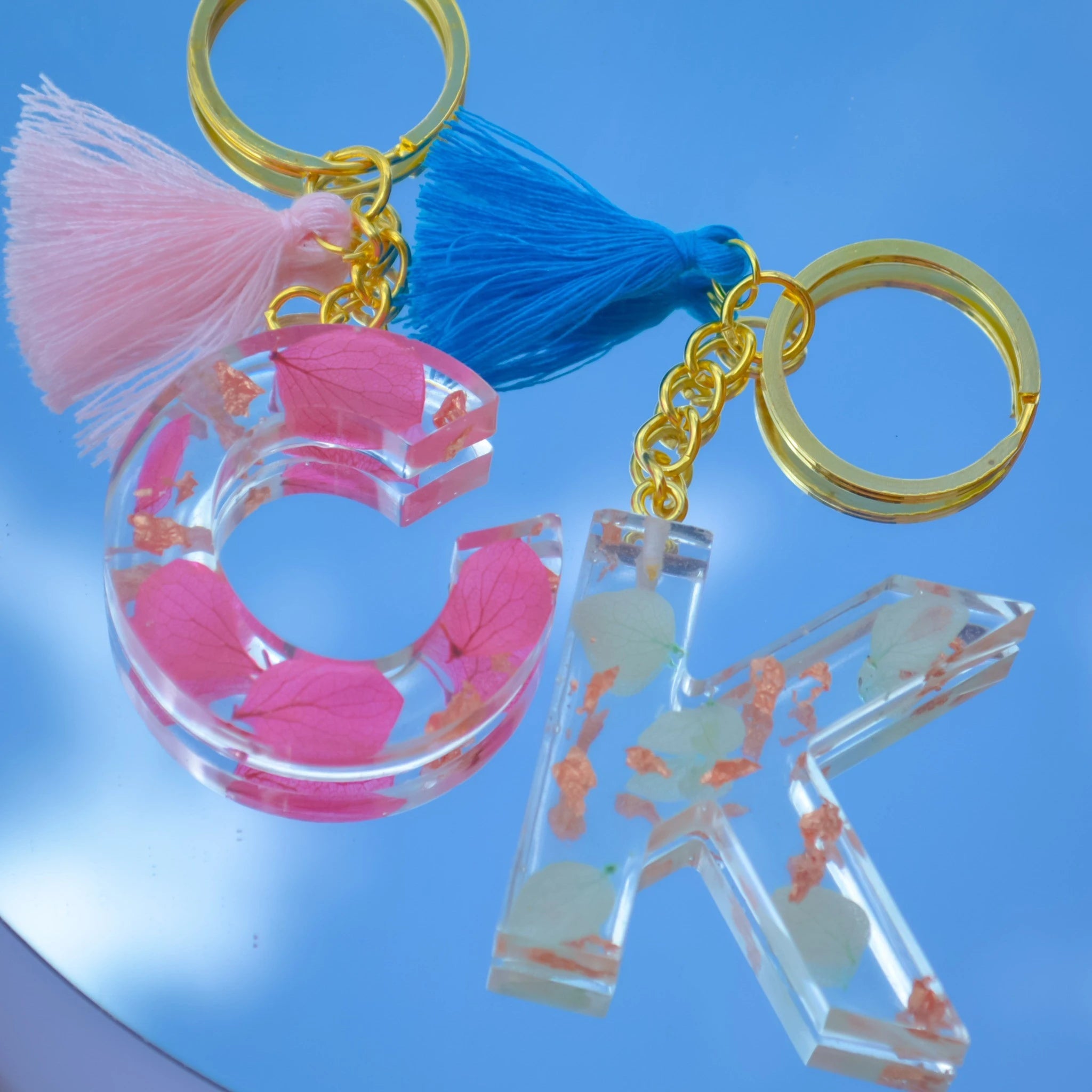 Initial / Number Resin Keychain