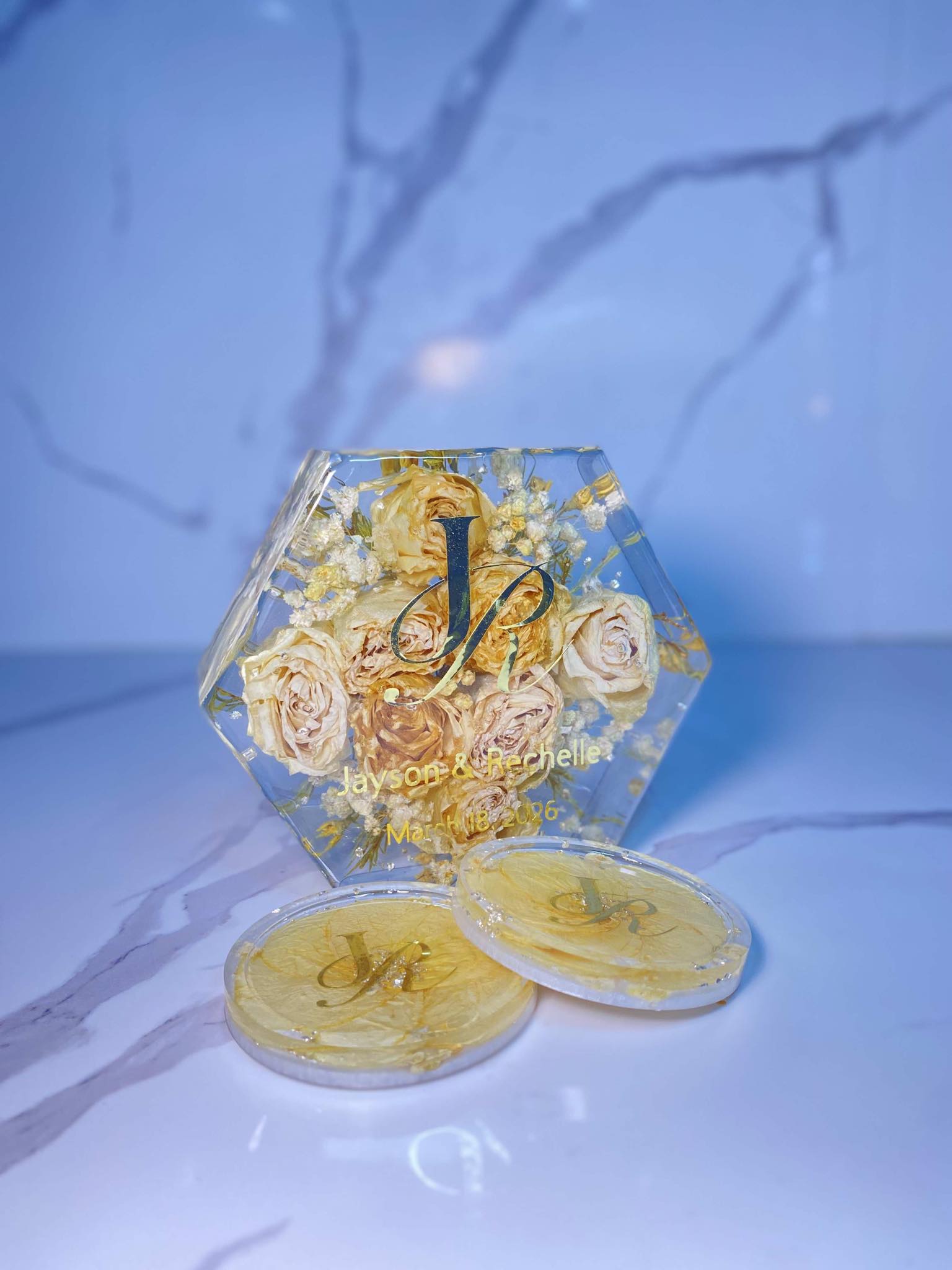 Flower Bouquet Block Resin Preservation