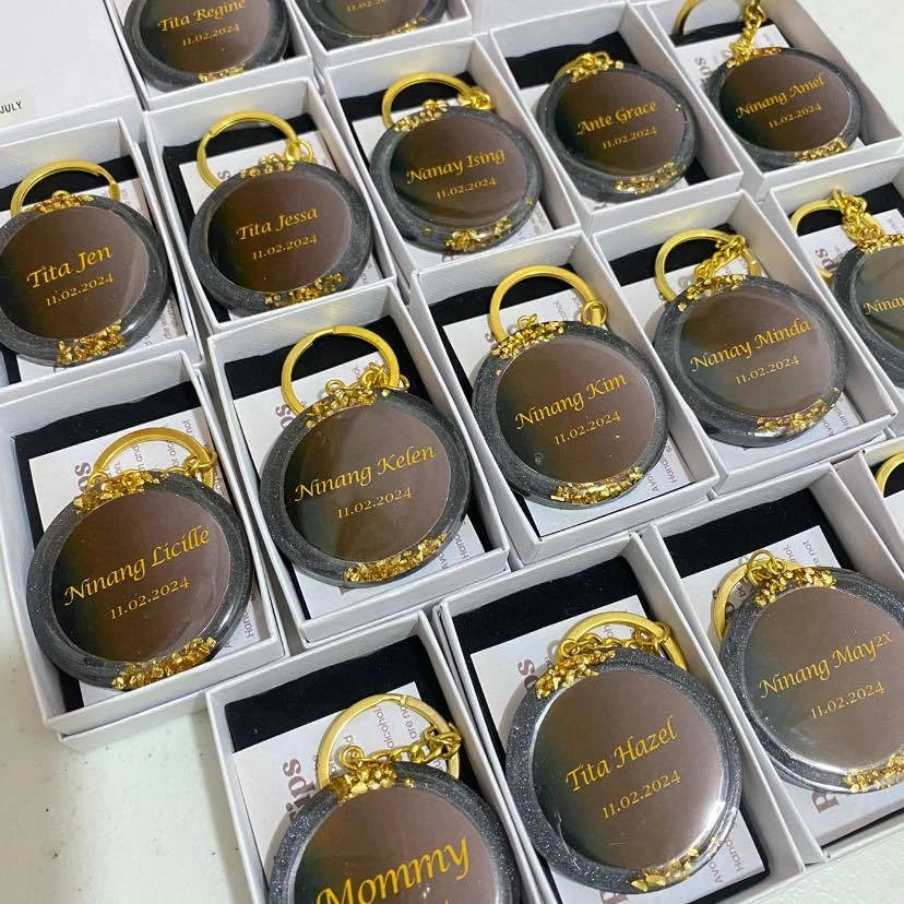 Resin Circle Keychain