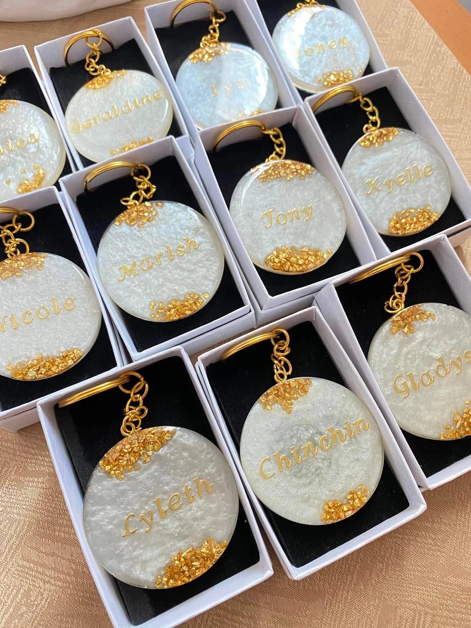 Resin Circle Keychain