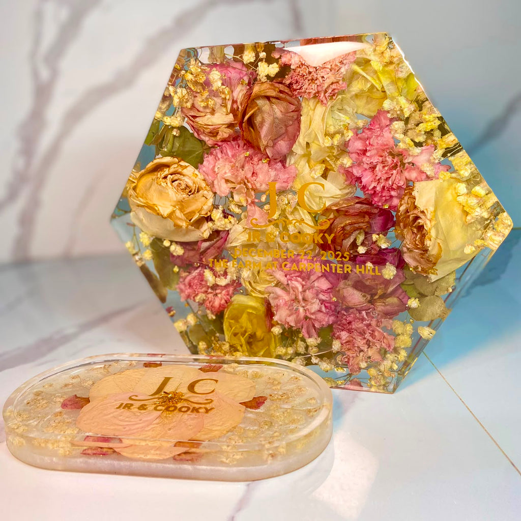 Flower Bouquet Block Resin Preservation