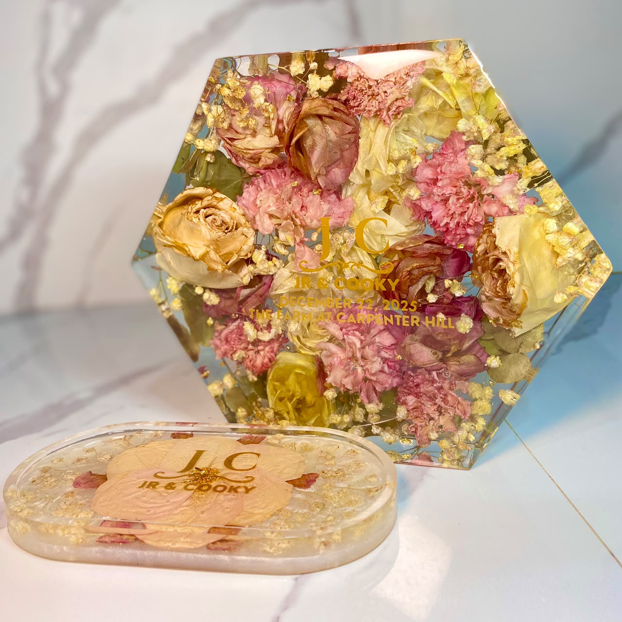 Flower Bouquet Block Resin Preservation