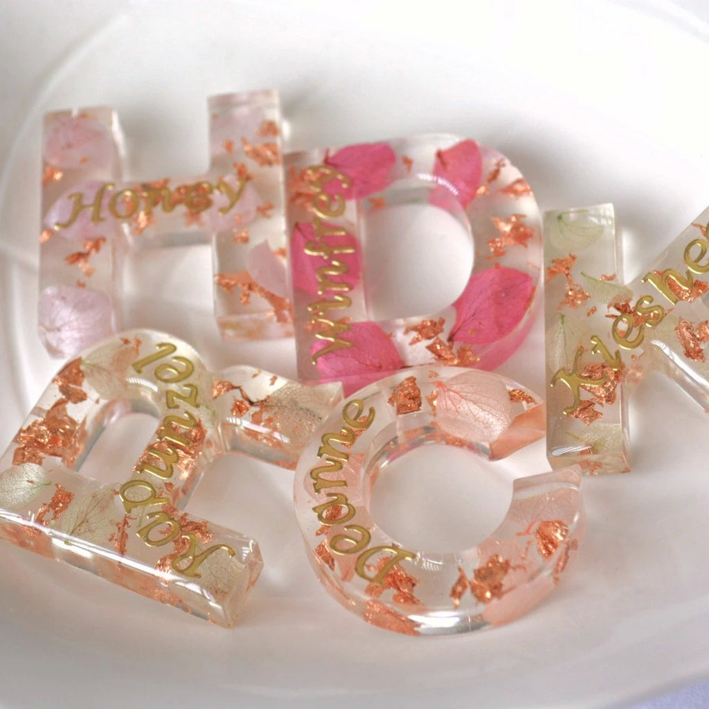 Initial / Number Resin Keychain